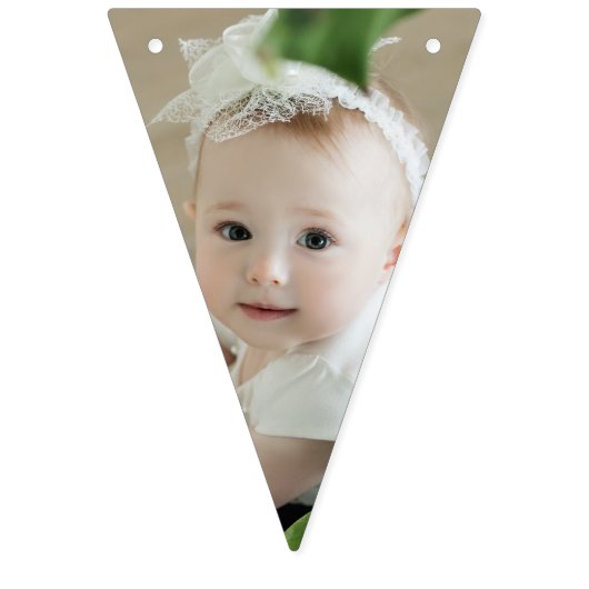 Gelukkige Verjaardag Meisje Roze Dochter Foto Vlaggetjes (Eerste vlag)