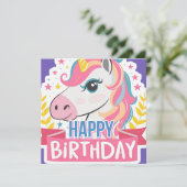 Gelukkige Verjaardag Meisjes Dag Eenhoorn Custom N (Staand voorkant)