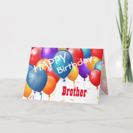 Gelukkige Verjaardag met Ballonnen BROER Kaart