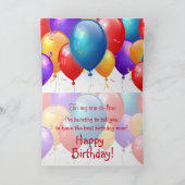 Gelukkige Verjaardag met Ballonnen schoonzoon Kaart (Binnen)