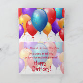 Gelukkige verjaardag met ballonnen SON A01 Kaart (Binnen)