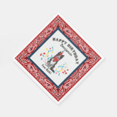 Gelukkige Verjaardag met Border Collie in Red Band Servet (Hoek)