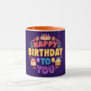 Gelukkige verjaardag met Cake & Candle  Mok