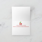 Gelukkige Verjaardag met een Cherry op Top Kaart (Binnen)