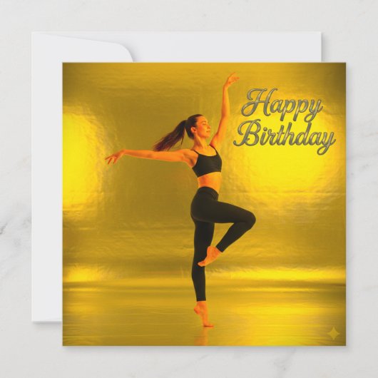 GELUKKIGE VERJAARDAG MET EEN DANSENDE VROUW (Voorkant)