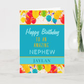 Gelukkige verjaardag met een geweldige neefkaart feestdagen kaart (Voorkant)