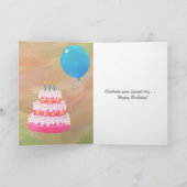 Gelukkige Verjaardag met geschenken en ballonnen e Kaart (Binnen)