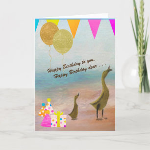 Gelukkige Verjaardag met geschenken en ballonnen e Kaart