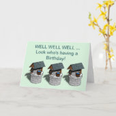 Gelukkige Verjaardag met goed drie putten Kaart (Gele Bloem)