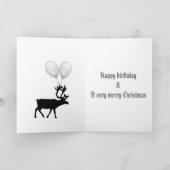 Gelukkige verjaardag met kerstkaart kaart (Binnen)