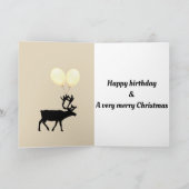 Gelukkige verjaardag met kerstkaart kaart (Binnen)