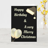 Gelukkige verjaardag met kerstkaart kaart (Gele Bloem)