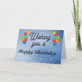 Gelukkige Verjaardag met Kleurrijke Ballonnen & Sp Kaart