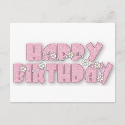 Gelukkige verjaardag met madeliefjes briefkaart (Voorkant)