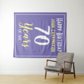Gelukkige verjaardag met naam & leeftijd 70 jaar T Wandkleed (In Situ (horizontaal))