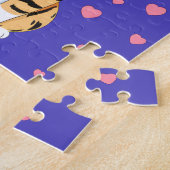 Gelukkige Verjaardag met Naam Sjabloon Kinder Katt Legpuzzel (Zijkant)