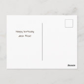 Gelukkige verjaardag met  retro ananas briefkaart (Achterkant)