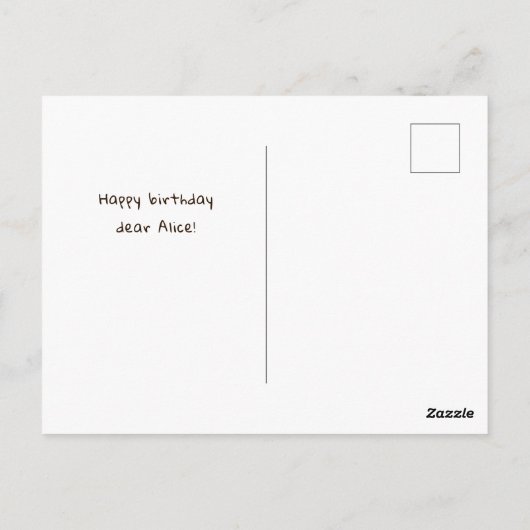 Gelukkige verjaardag met  retro ananas briefkaart (Achterkant)