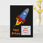 Gelukkige Verjaardag met ruimteschip raket voor jo Kaart (Gele Bloem)