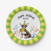 Gelukkige verjaardag met uw Chihuahia EWOK Dog Par Papieren Bordje (Voorkant)