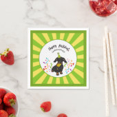 Gelukkige Verjaardag met Uw Teckel Hond Buddy Part Servet (Insitu)