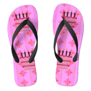 Gelukkige verjaardag met veel liefde teenslippers