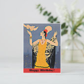 Gelukkige verjaardag met vrouw uit Spanje Briefkaart (Staand voorkant)