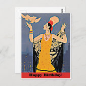 Gelukkige verjaardag met vrouw uit Spanje Briefkaart (Voorkant / Achterkant)