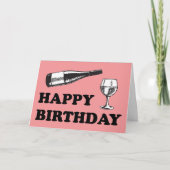 Gelukkige verjaardag met wijn kaart (Voorkant)