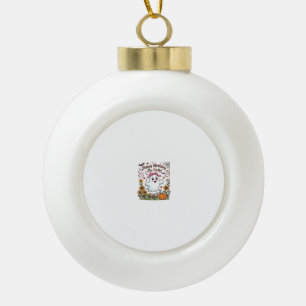 Gelukkige verjaardag mevrouw Emily Halloween Geest Keramische Bal Ornament