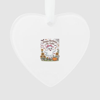 Gelukkige verjaardag mevrouw Emily Halloween Geest Ornament