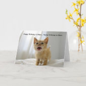 Gelukkige verjaardag Mew Kaart (Gele Bloem)