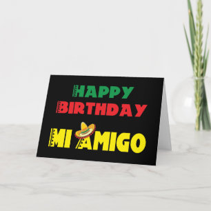 Gelukkige Verjaardag Mi Amigo Kaart