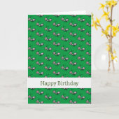 Gelukkige Verjaardag (mierenpatroon) Kaart (Gele Bloem)