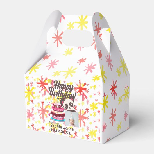 Gelukkige Verjaardag, Mijn Baby - Douanefoto/Naam/ Bedankdoosjes (Achterkant)