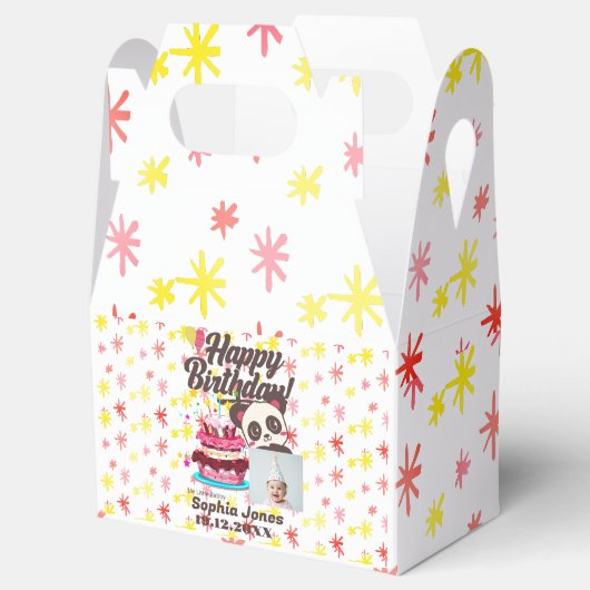 Gelukkige Verjaardag, Mijn Baby - Douanefoto/Naam/ Bedankdoosjes (Geopend)