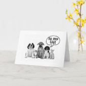 GELUKKIGE VERJAARDAG ** MIJN DIERENARTS ** EN VRIE KAART (Gele Bloem)