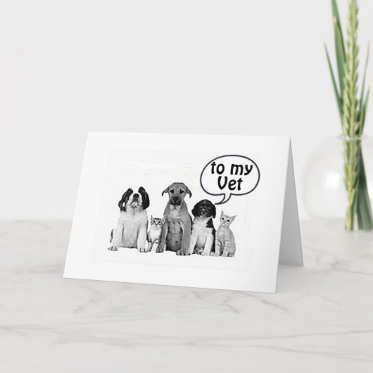 GELUKKIGE VERJAARDAG ** MIJN DIERENARTS ** EN VRIE KAART (Voorkant)