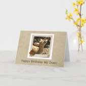 Gelukkige verjaardag mijn hert kaart (Gele Bloem)