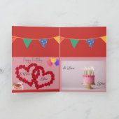 Gelukkige Verjaardag mijn liefde Kaart (Binnen)