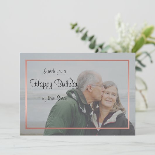 gelukkige verjaardag mijn liefdeskoppel foto & naa kaart (Staand voorkant)