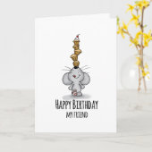 Gelukkige verjaardag mijn vriend - Leuke verjaarda Kaart (Gele Bloem)