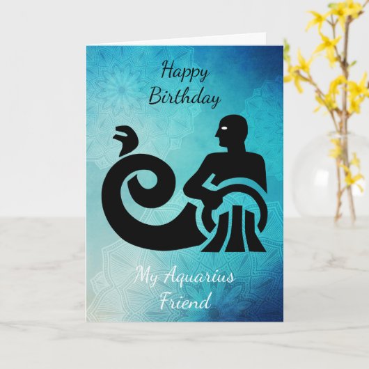 Gelukkige Verjaardag mijn Waterman Vriend, sterren Kaart (Gele Bloem)