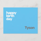 gelukkige verjaardag minimaal eenvoudig modern  briefkaart (Voorkant)