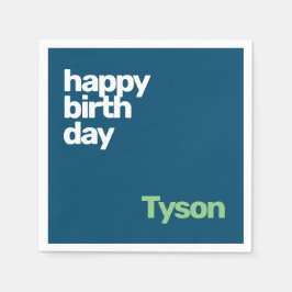 Gelukkige verjaardag Minimale aangepaste moderne p Servet