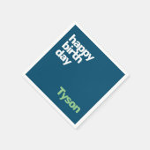 Gelukkige verjaardag Minimale aangepaste moderne p Servet (Hoek)