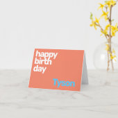 Gelukkige Verjaardag Minimale Eenvoudige Moderne P Kaart (Gele Bloem)