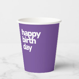 Gelukkige Verjaardag minimale eenvoudige moderne p Papieren Bekers