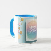 Gelukkige verjaardag minimalistische chique stijl mok (Voorkant links)