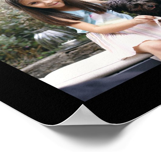 Gelukkige Verjaardag Moderne Fotocollage Zwart en  Poster (Hoek)